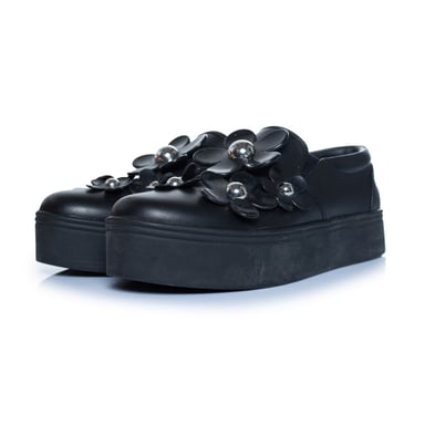 Marc Jacobs, Floral slip on sneakers in black