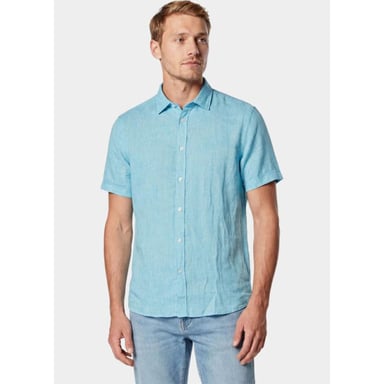 Blue Coast Overhemd korte mouw heren 100% linnen, regular fit 115l/0016