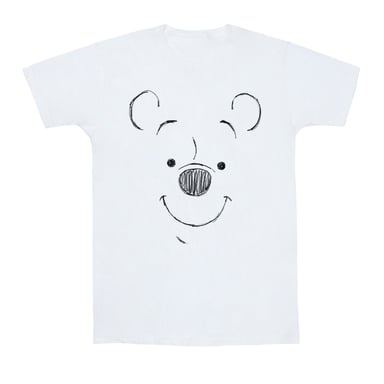 Disney Mens Winnie The Pooh Winnie The Pooh Face T-Shirt (White)