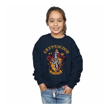 Harry Potter Girls Gryffindor Crest Sweatshirt (Navy Blue)