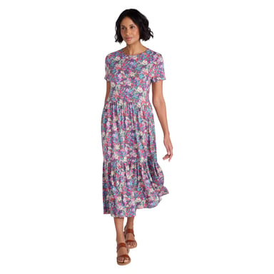 Mountain Warehouse Womens/Ladies Sardinia Floral UV Tiered Dress (Multicoloured)