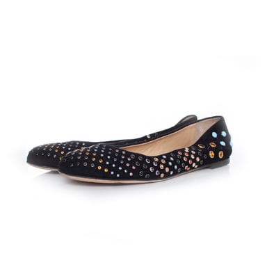 Giuseppe Zanotti, Suede Ballerina with colored studs