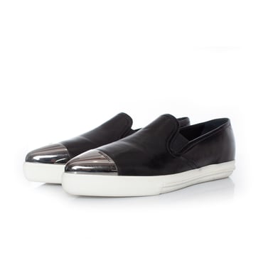 Miu Miu, slip on sneakers in black leather