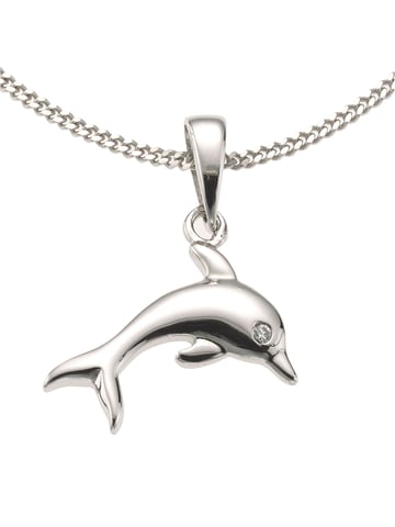 Zeeme for Kids Necklace Silver 925 rhodium-plated dolphin motif 36/38cm