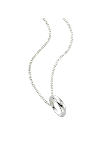 Zeeme for Kids Necklace 925 silver christening ring with diamond 0.01ct.