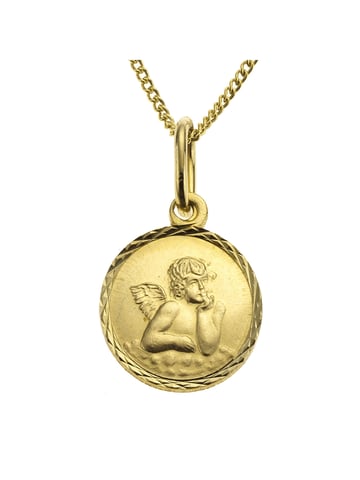 Zeeme for Kids Necklace Gold 333 angel motif 36/38cm long