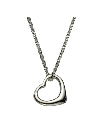 Zeeme for Kids Necklace 925 silver heart rhodium-plated