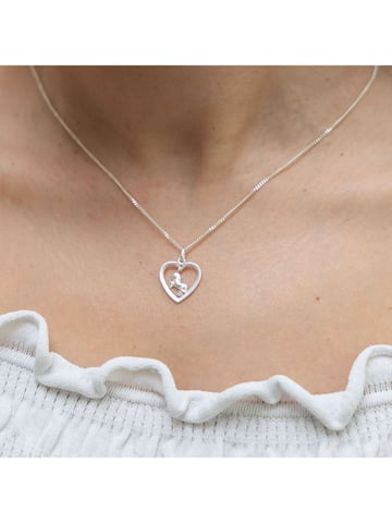 Zeeme for Kids Necklace Silver 925 motif heart and horse
