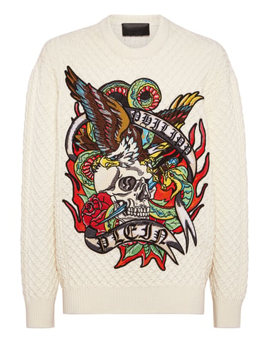 Pullover Round Neck Tattoo