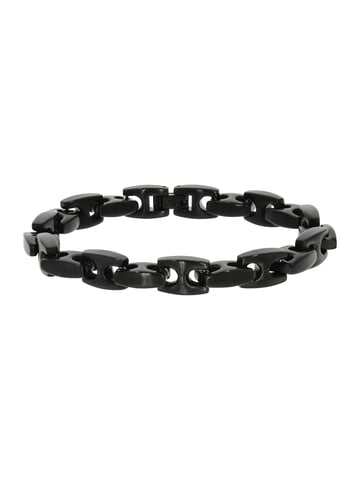 Zeeme Stainless Steel Bracelet Stainless steel matt glossy black 23.5cm long