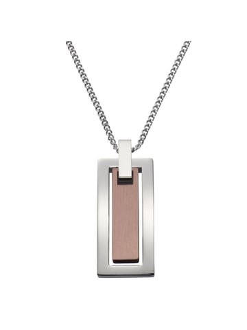 Zeeme Stainless Steel Necklace Stainless steel two-coloured 50cm long