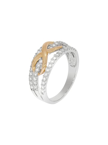 Zeeme Silber Ring Silver 925 two-coloured with infinity motif