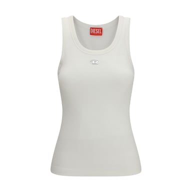 Diesel Witte Katoenen Mouwloze T-Shirt