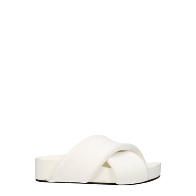 Jil Sander Blue Leather Slippers