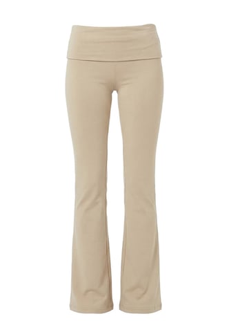 Fold Over Pants BEIGE