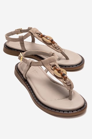 Tiana Leather Buckled Sandal