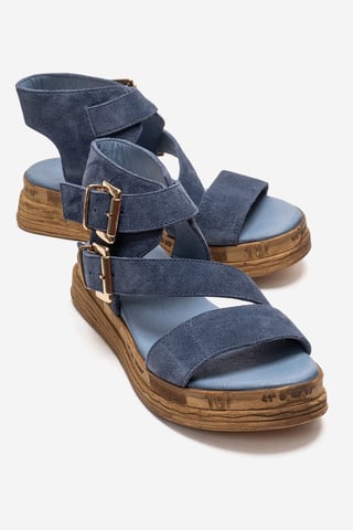 Lorentis Leather Double Buckle Sandal