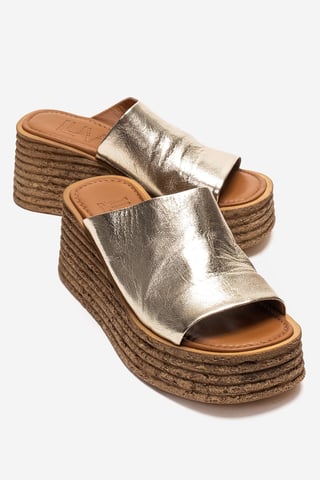 Marc Leather Wedge Sandal