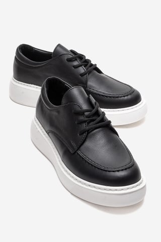 Mareon Leren Veterschoen Sneaker