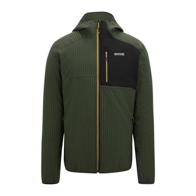 Regatta Mens Alven Full Zip Fleece Jacket (Dark Khaki/Black)