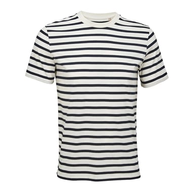 Russell Heren Authentiek Piqué Poloshirt (Uit White/Navy)