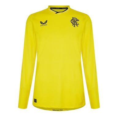 Men's Castore V Neck Long Sleeve Regular Fit T-Shirt in Yellow