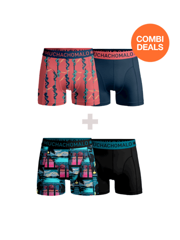 Muchachomalo Jongens Boxershorts - 2+2 Pack - Boys Onderbroeken