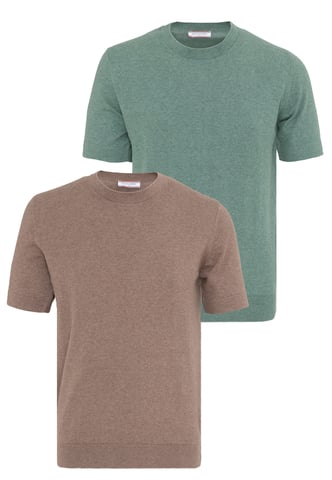 T-Shirt Basic Knit Tshirt Pack Of 2
