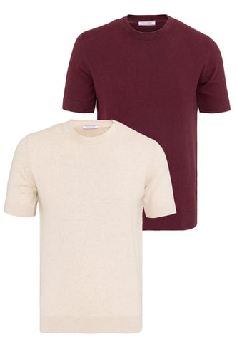 T-Shirt Basic Knit Tshirt Pack Of 2
