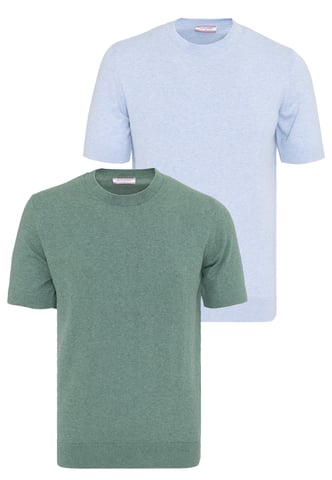 T-Shirt Basic Knit Tshirt Pack Of 2