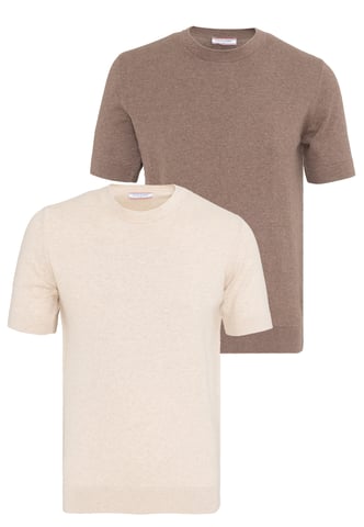T-Shirt Basic Knit Tshirt Pack Of 2