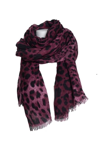 Dolce & Gabbana, leopardmönstrad halsduk i lila