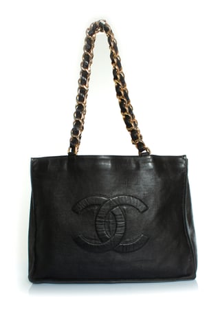 Chanel, Grand shopper i svart lammskinn