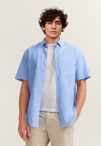 Bugatti Herren Kurzarm-Hemd Modern Fit mit Button-Down-Kragen