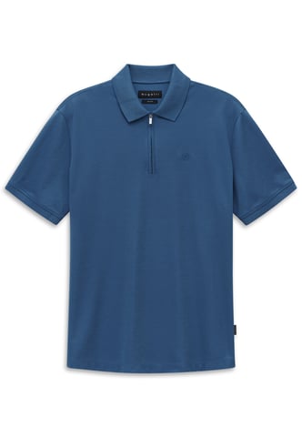 Bugatti Herren Poloshirt mit kurzem Reißverschluss