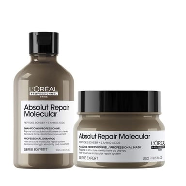 L'oreal Professionnel Serie Expert Absolut Repair Molecular Hair Shampoo 300ml & Serie Expert Absolut Repair Molecular Rinse-off Mask 295ml