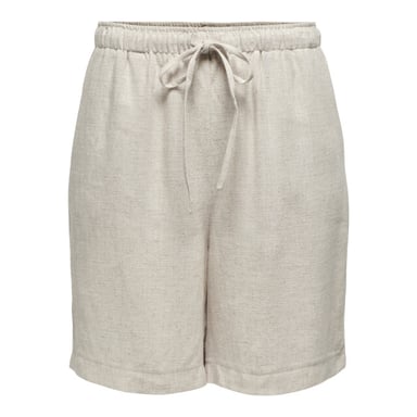 Only Onlsiesta mw pull-up lin bl shorts zand