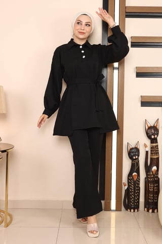 Slit Suit Black