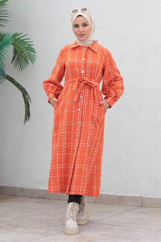 Knäppt Kashmir Kappa Orange