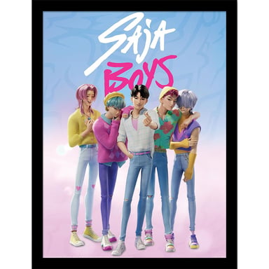 K-Pop Demon Hunters Afbeelding Saja Boys ingelijste poster (Veelkleurig)