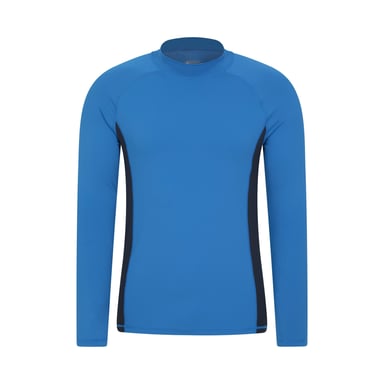 Mountain Warehouse Mens Long-Sleeved Rash Guard (Bright Blue)