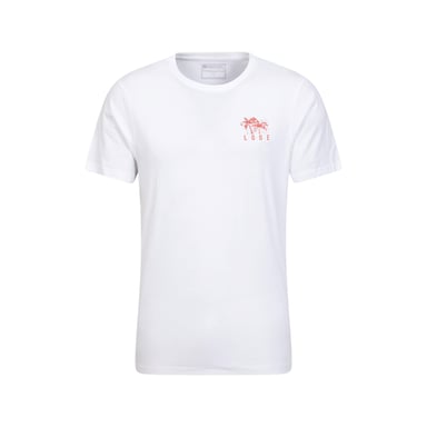 Mountain Warehouse Mens Looe Printed Organic T-Shirt (White)