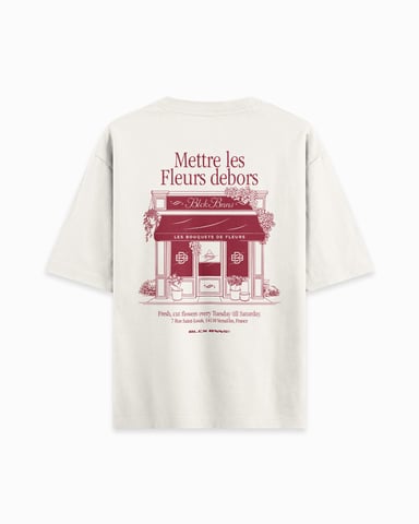 Black Bananas Les Fleurs T-Shirt, Beige