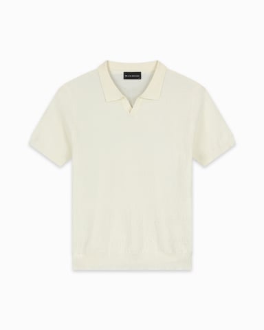 Black Bananas Soft Touch Polo, Off White