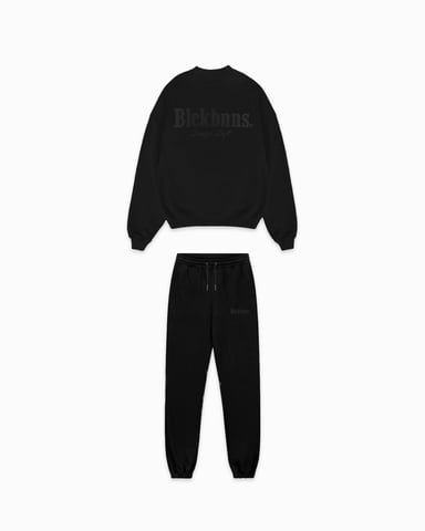 Black Bananas Design Dept Crewneck Sweatsuit, Black