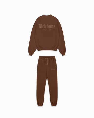 Black Bananas Design Dept Crewneck Sweatsuit, Brown