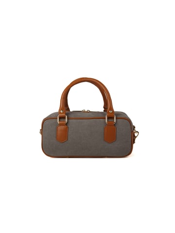 Giulia Monti Shoulder Bag Gray Beige Golden Brown