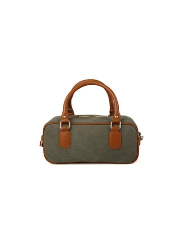 Giulia Monti Shoulder Bag Military Green Golden Brown