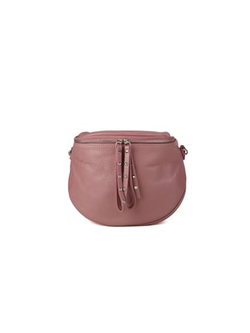 Giulia Monti Shoulder Bag Pale Plum Or Coral Pink