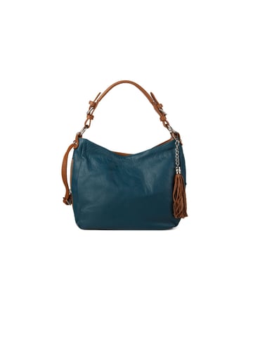 Giulia Monti Shoulder Bag Dark Teal Golden Brown